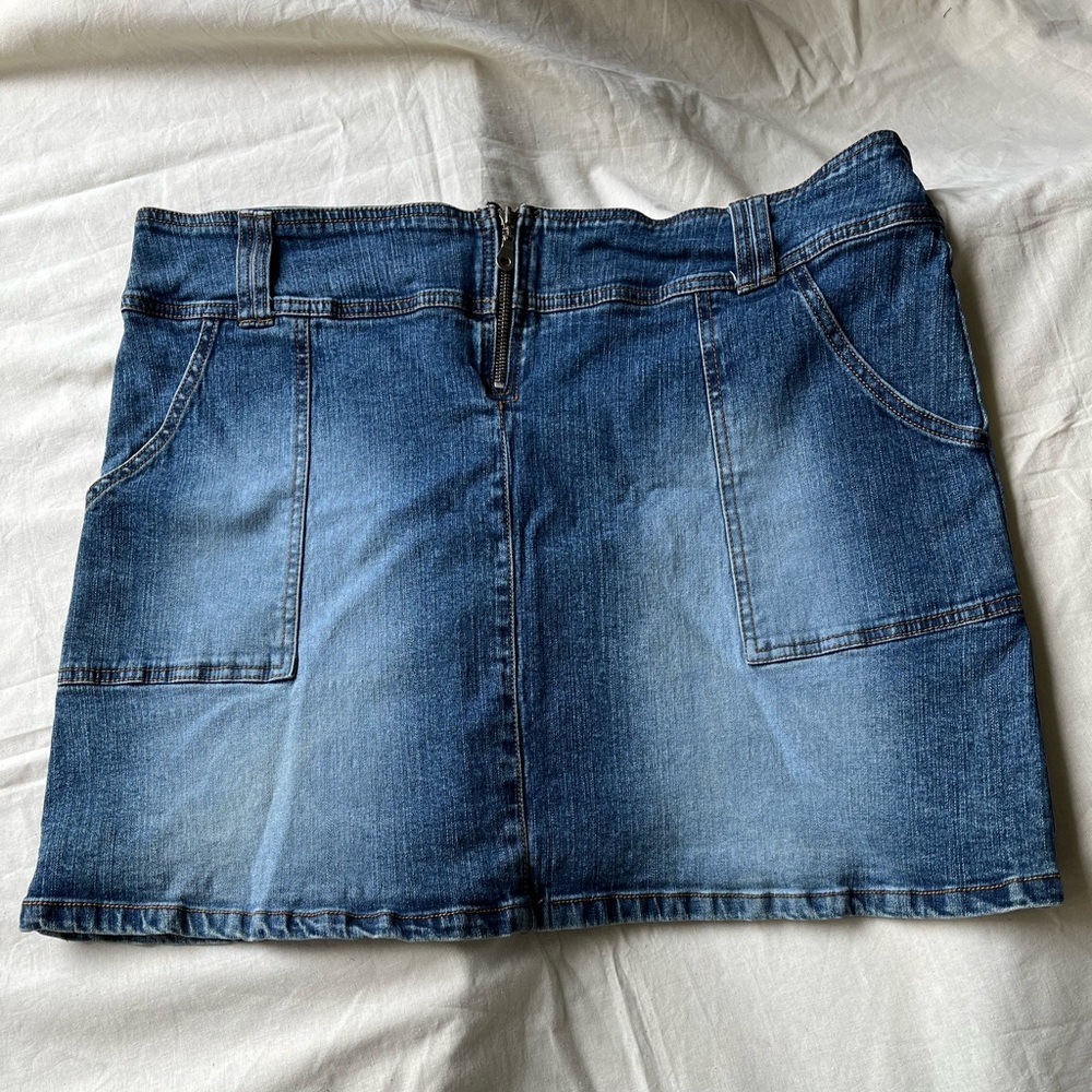 Authentic Y2K denim mini-skirt - plus size